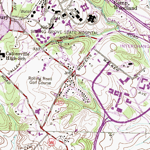 Topographic Map of Surge Facility, MD