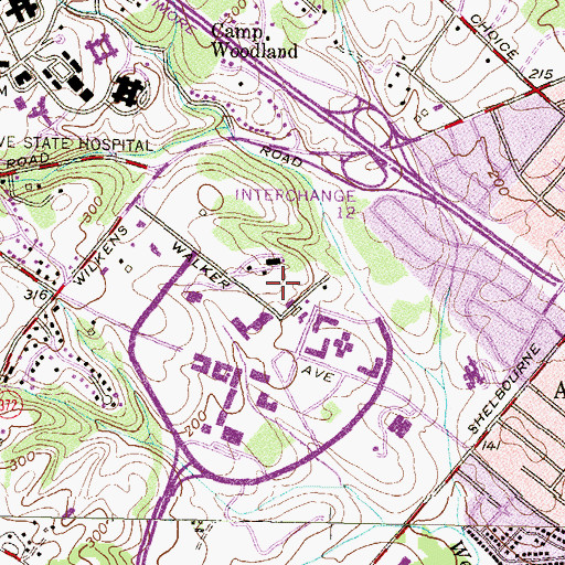 Topographic Map of Terrace Apartments, MD