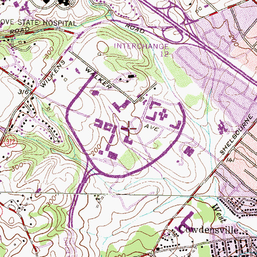 Topographic Map of The Commons Building, MD