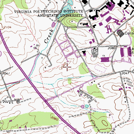 Topographic Map of Virginia Maryland Regional College of Veterinary Medicine, VA