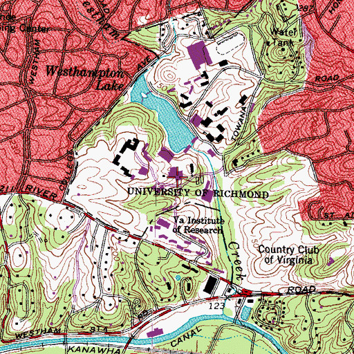 Topographic Map of Gottwald Science Center, VA