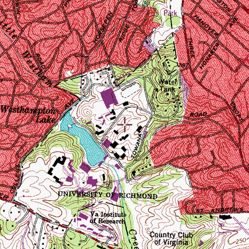 Topographic Map of Jepson School of Leadership Studies, VA