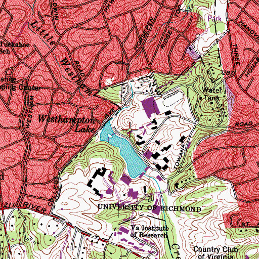 Topographic Map of Marsh Hall, VA