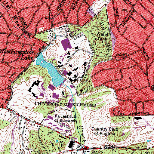 Topographic Map of Maryland Hall, VA