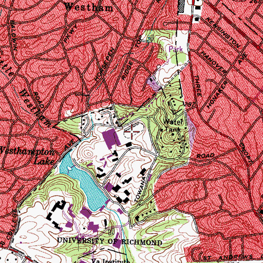 Topographic Map of Soccer/Track Complex, VA