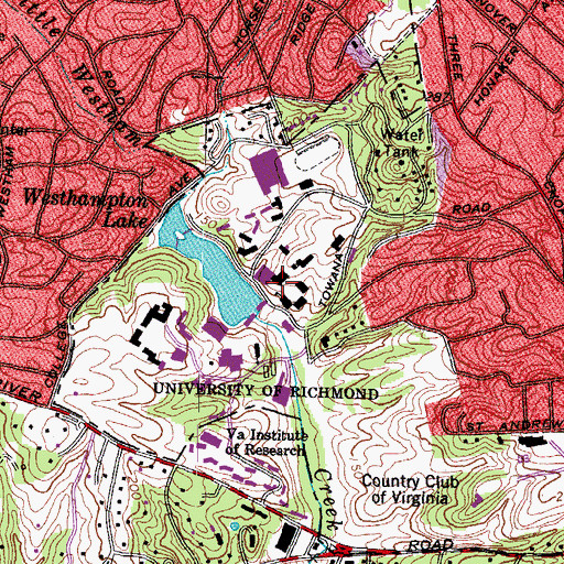 Topographic Map of Virginia Baptist Historical Society, VA