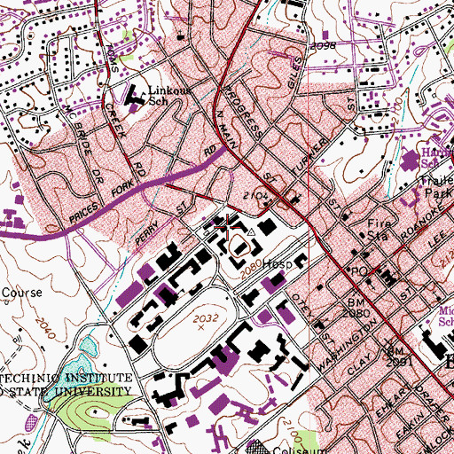 Topographic Map of Art and Design Learning Center, VA