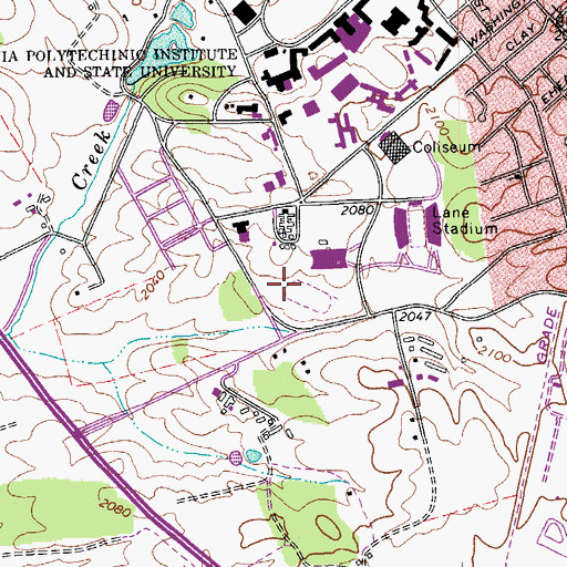Topographic Map of English Baseball Field, VA
