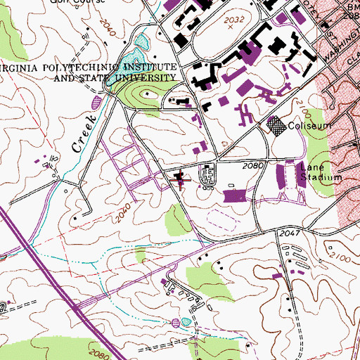 Topographic Map of Food Science and Technology Building, VA