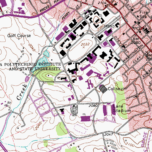 Topographic Map of Fralin Biotechnology Center, VA