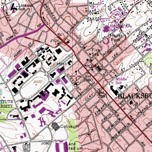 Topographic Map of Media Building, VA