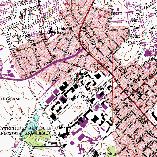 Topographic Map of Old Security Building, VA