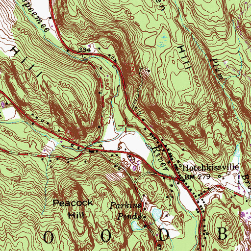 Topographic Map of Sprain Brook, CT