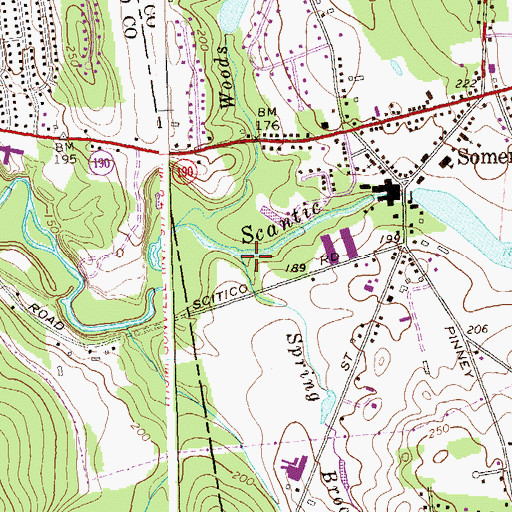Topographic Map of Spring Brook, CT