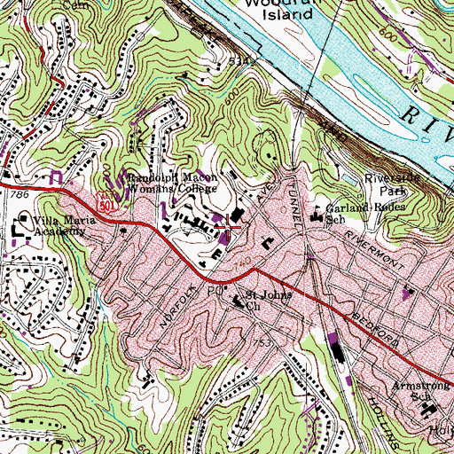 Topographic Map of Norfolk House, VA