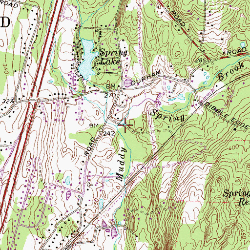 Topographic Map of Spring Brook, CT
