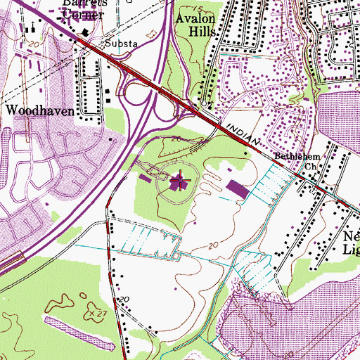 Topographic Map of CBN Studio Headquarters Building, VA