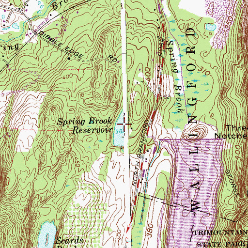 Topographic Map of Spring Brook Reservoir, CT