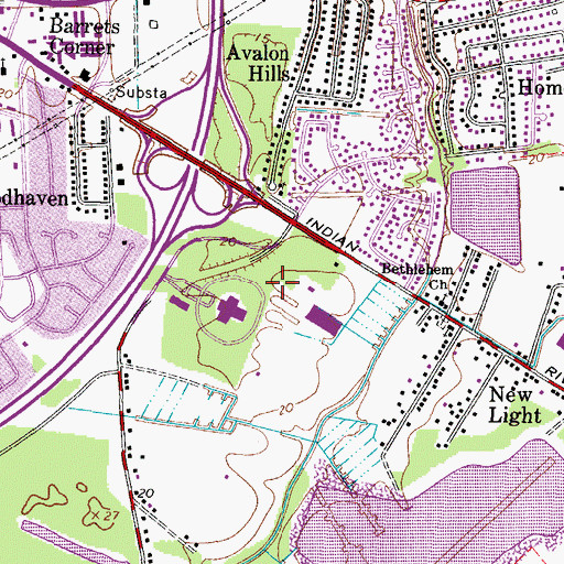 Topographic Map of The Founders Inn and Conference Center, VA