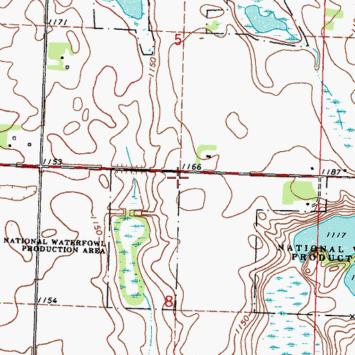Topographic Map of School Number 8 (historical), MN