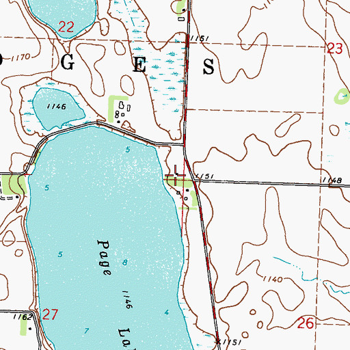 Topographic Map of School Number 23 (historical), MN
