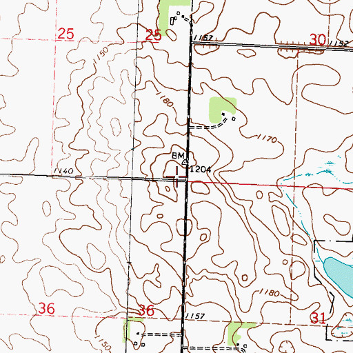 Topographic Map of School Number 21 (historical), MN