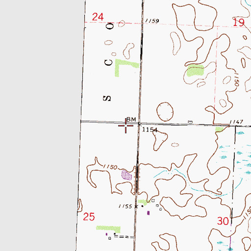 Topographic Map of School Number 47 (historical), MN