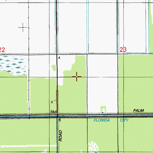 Topographic Map of Homestead-Miami Speedway, FL