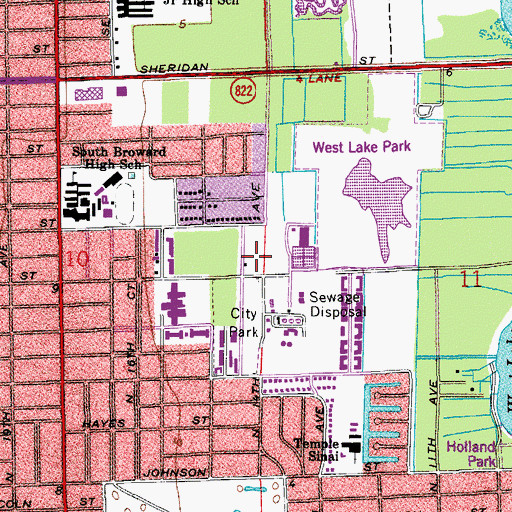 Topographic Map of Eco Golf Club, FL