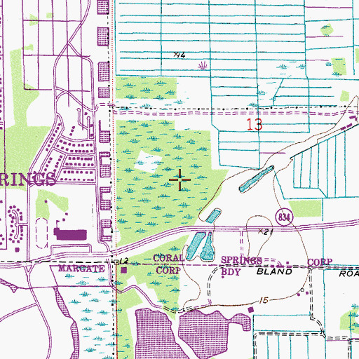 Topographic Map of Tall Cypress Natural Area, FL