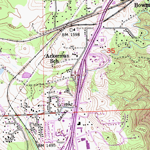 Topographic Map of Exit 122, CA