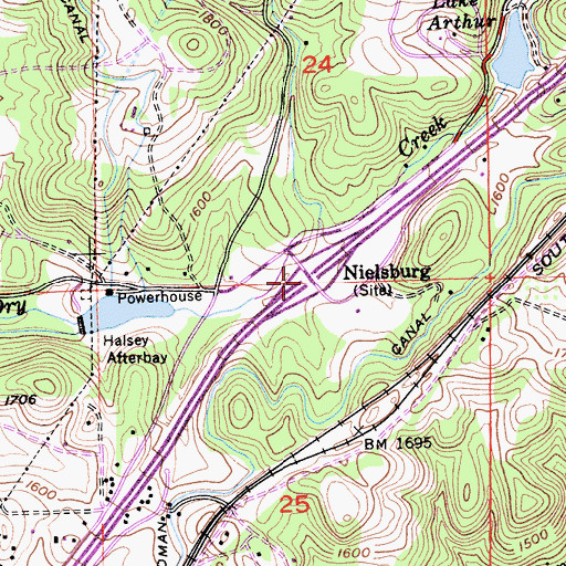 Topographic Map of Exit 124, CA