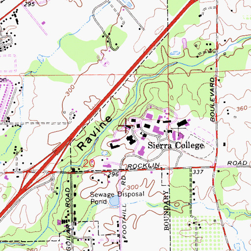 Topographic Map of Carner Hall, CA