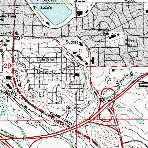 Topographic Map of Shrine of Remembrance Mausoleum, CO