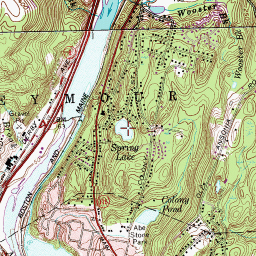 Topographic Map of Spring Lake, CT
