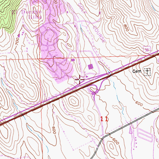 Topographic Map of Exit 30, CA