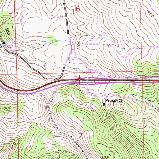 Topographic Map of Exit 32, CA