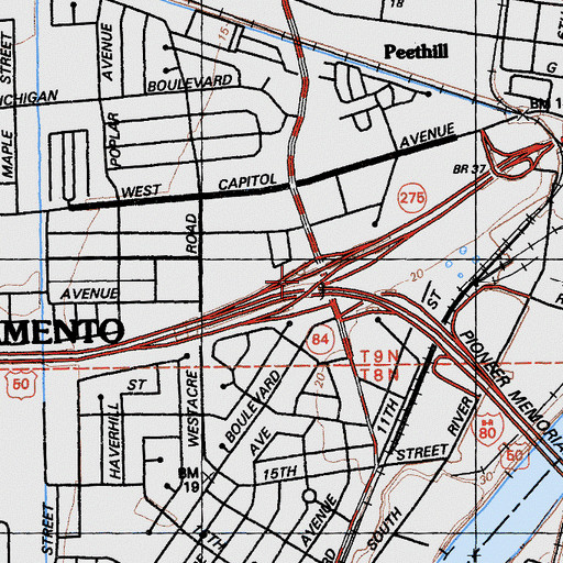 Topographic Map of Exit 3, CA