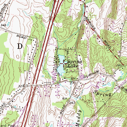Topographic Map of Spring Lake, CT
