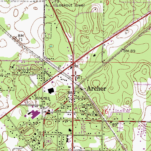Topographic Map of Maddox Field, FL