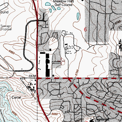 Topographic Map of Carson Park, CO