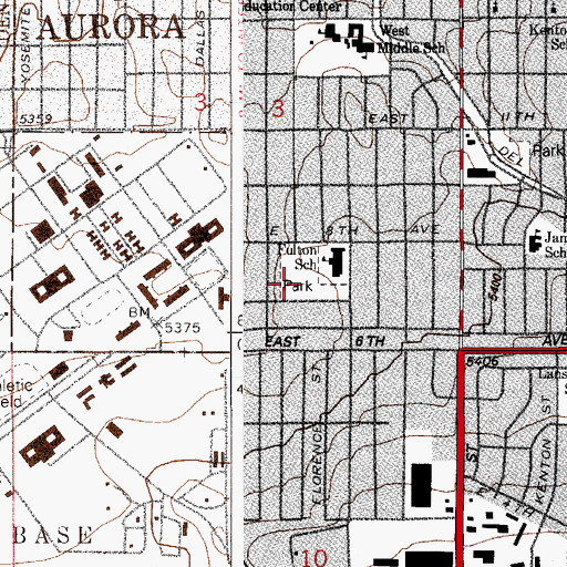 Topographic Map of Fulton Park, CO