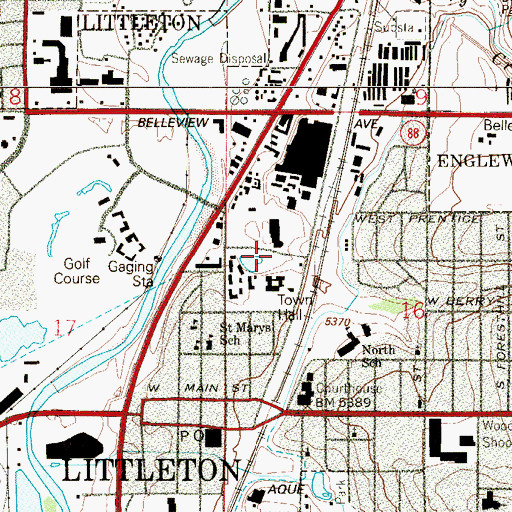 Topographic Map of Geneva Park, CO