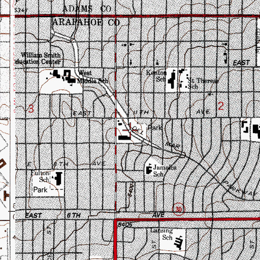 Topographic Map of Havana Park, CO