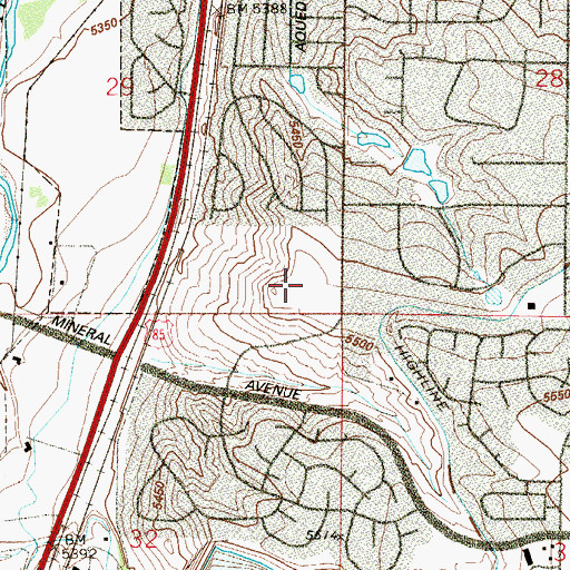 Topographic Map of Jackass Hill Park, CO