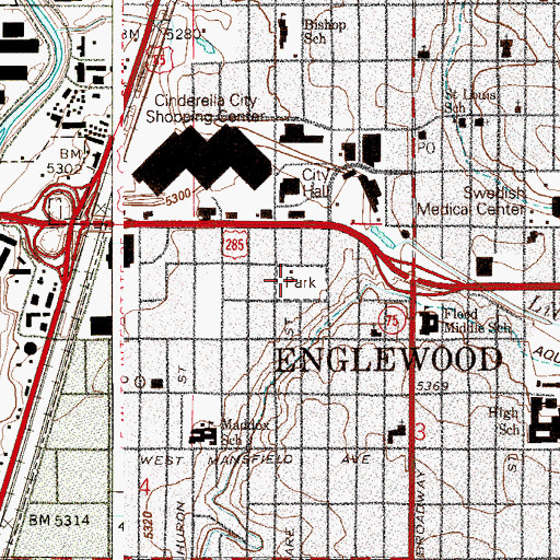 Topographic Map of Miller Field, CO