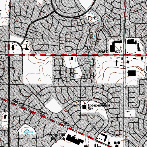 Topographic Map of Sunburst Park, CO