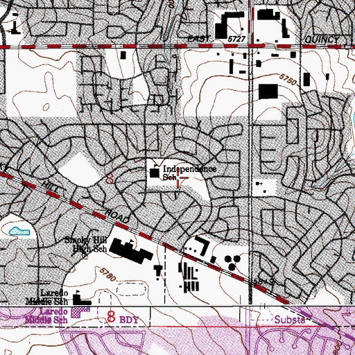 Topographic Map of Wagon Trail Park, CO