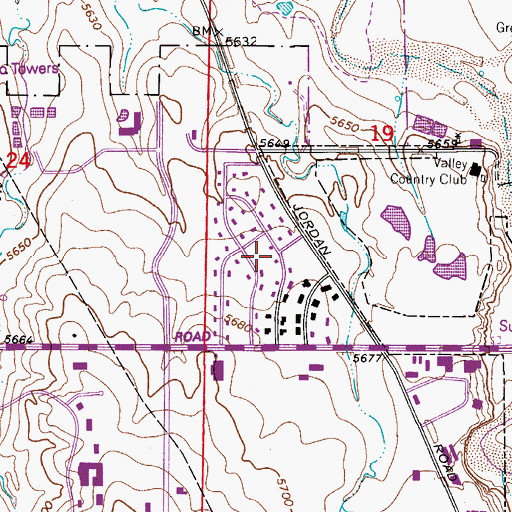 Topographic Map of Algonquin Acres, CO