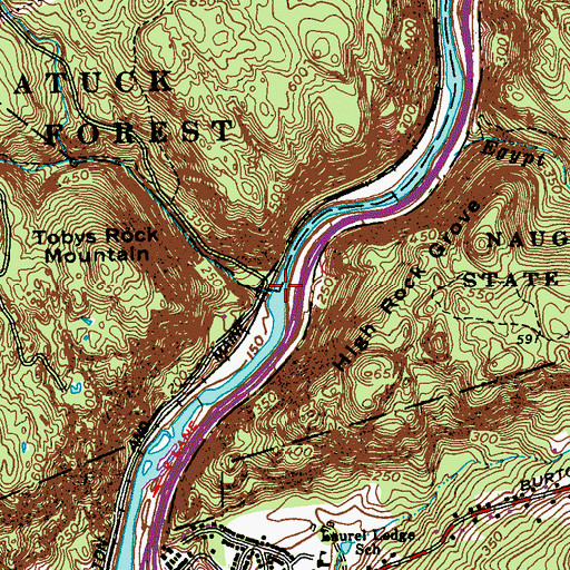Topographic Map of Spruce Brook, CT